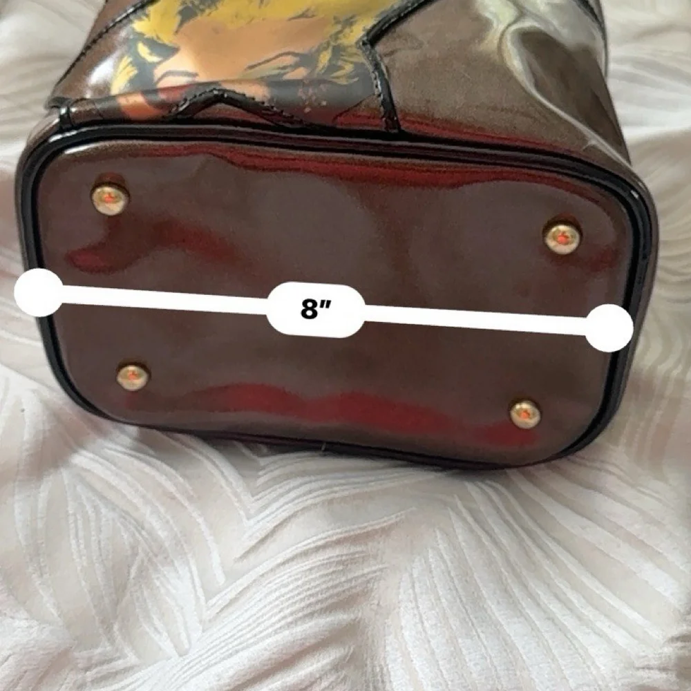 Loop Marilyn Monroe Graphic Print Satchel Top Handle Bag Small Zip Lined P